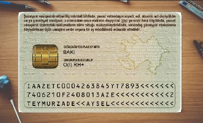 فایل لایه باز آی دی کارت آذربایجان